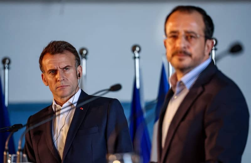 French President Macron promises to defend Cyprus in visit after drone attacks