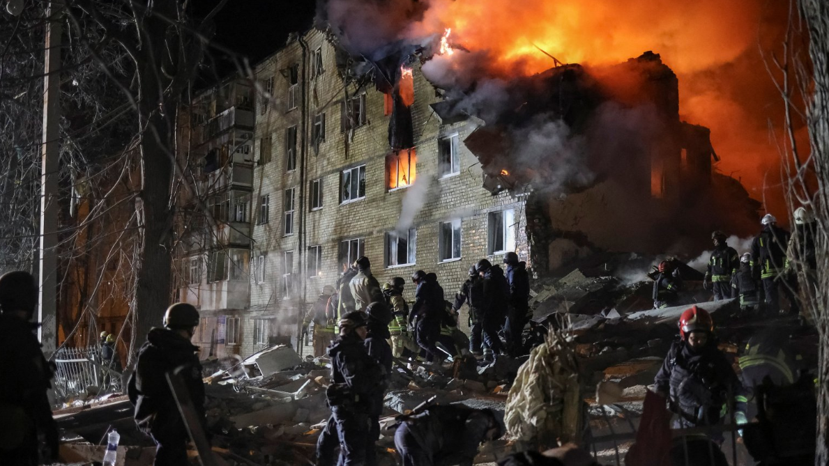 Russian strike on Kharkiv apartment block kills seven