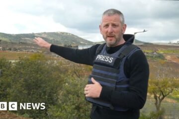 Heavy gunfire heard as BBC reports from border of Israel and Lebanon