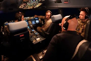Inside the cockpit of RAF tanker during defensive mission against Iranian drones