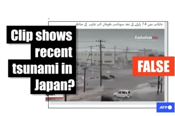 Old tsunami video falsely linked to April 2026 earthquake in Japan