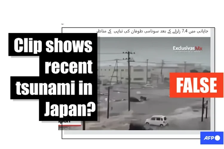 Old tsunami video falsely linked to April 2026 earthquake in Japan
