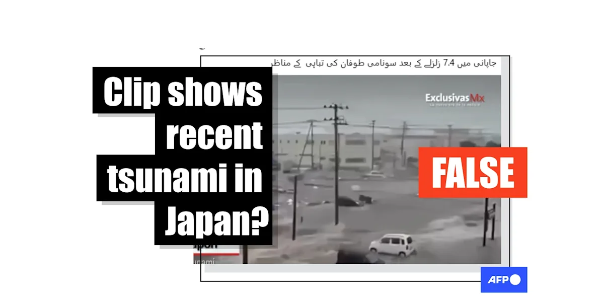 Old tsunami video falsely linked to April 2026 earthquake in Japan
