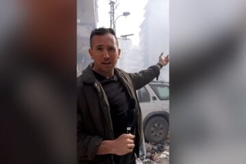 BBC at the site of Israeli air strikes in Beirut