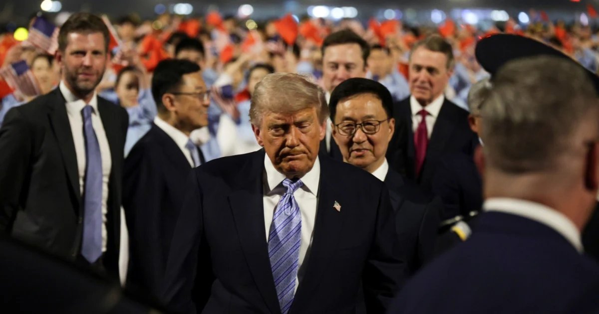 President Trump arrives in China for high-stakes summit with Xi