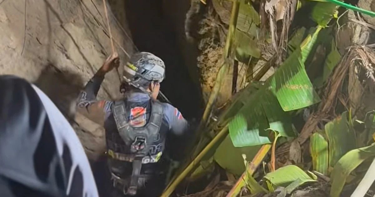 Man rescued after more than a week trapped in flooded cave in Laos