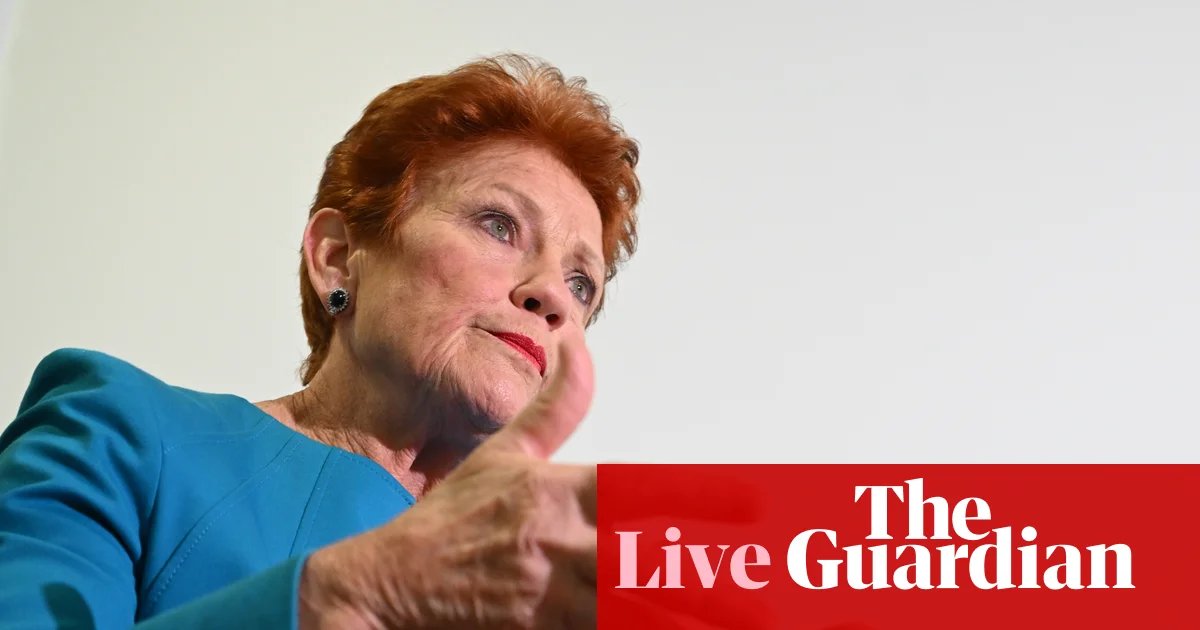 Australia news live: Hanson seeks funding for second electorate office; Allan defends bringing back weapons expo to Melbourne | Australia news