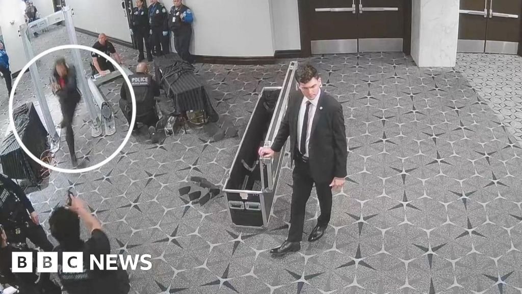 New CCTV footage appears to shows when shots were fired at Washington press dinner