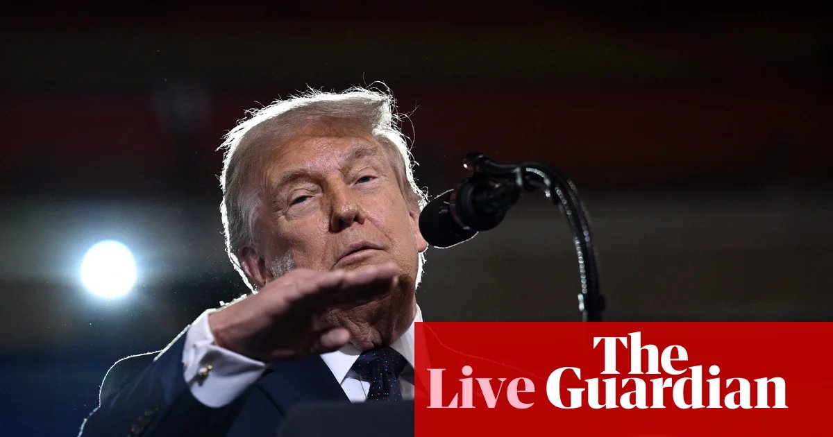 Sunrise Movement takes credit for disrupting Trump’s New York state rally – US politics live | Donald Trump