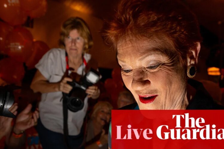 Australia news live: triumphant Hanson blasts ‘arrogant’ major parties; Ley says ‘voters never get it wrong’ | Australia news