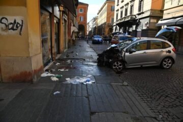 Car ploughs into crowd in Italy’s Modena, injuring eight