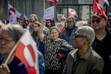 Greenlanders protest against Trump as the U.S. opens new consulate