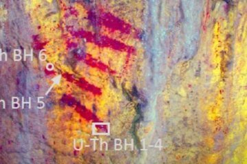 Red stripes declared U.K.’s oldest art after being dismissed as a natural phenomenon