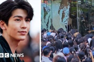 Fans break glass door trying to see TV star